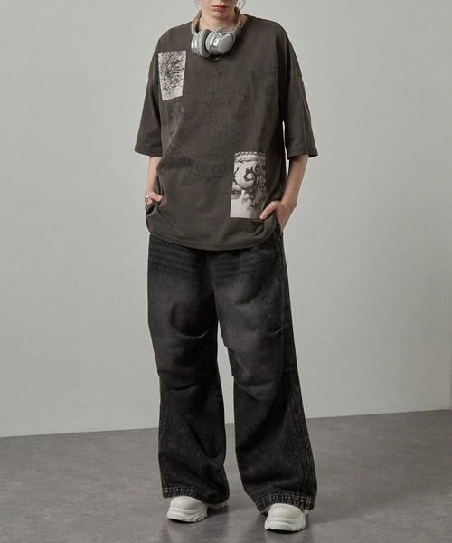 tシャツ 「Alfred Alex」ヴィンテージ ピグメント加工 フォト