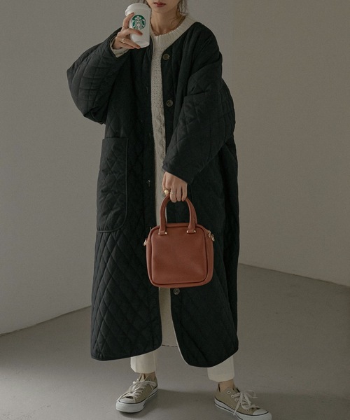 「Fashion Letter」 ノーカラーコート M ブラック レディース_画像3