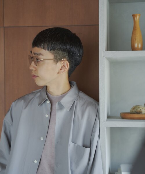 「THOMAS MASON」 長袖シャツ「EDIFICEコラボ」 LARGE ネイビー メンズ_画像7