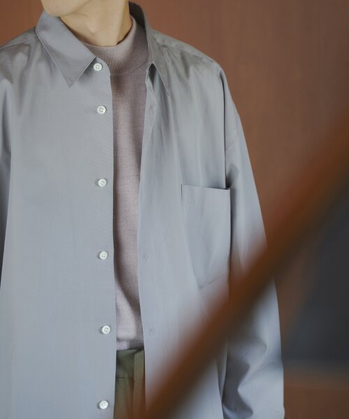 「THOMAS MASON」 長袖シャツ「EDIFICEコラボ」 LARGE ネイビー メンズ_画像8