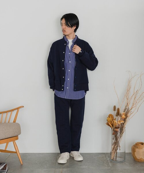 「THOMAS MASON」 長袖シャツ「EDIFICEコラボ」 LARGE ネイビー メンズ_画像9