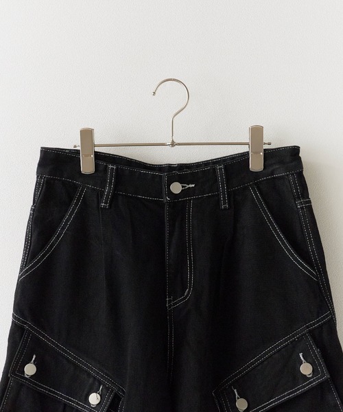 Theater code ワイドパンツ ジーンズ 「26SS再入荷」White Stitching