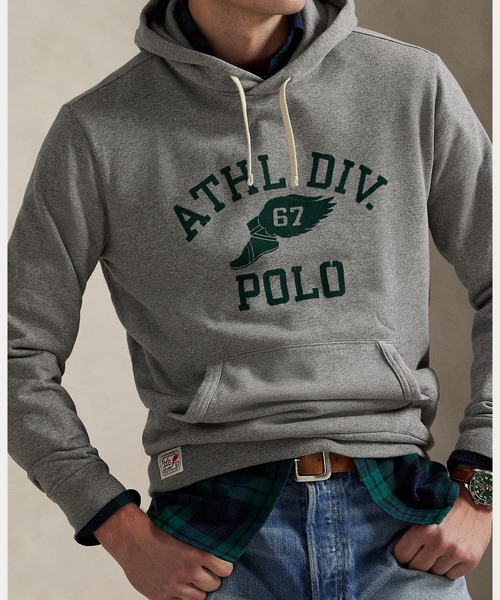 ◆【POLO】RLフリースロゴフーディ◆ POLO RALPH LAUREN（メンズ） リラックスド フィット ロゴ