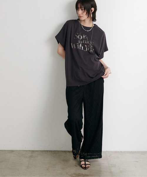 LARUTA tシャツ 「LARUTA」汗染み防止バックスリットロゴT