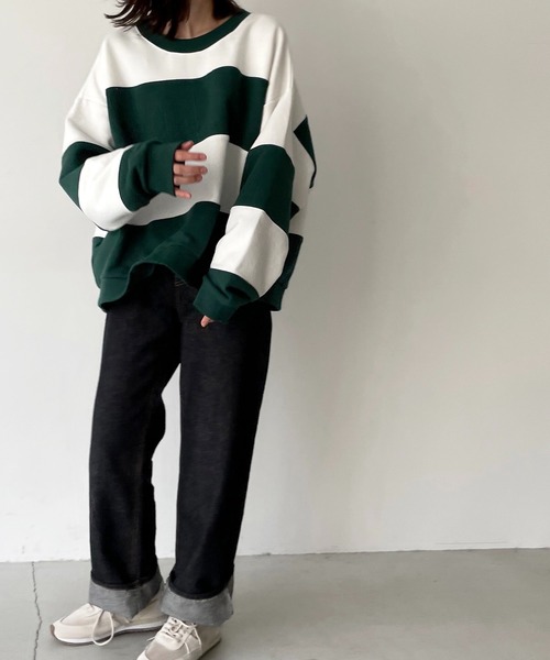 「CANAL JEAN」 「rcw」長袖カットソー 38 グリーン レディース