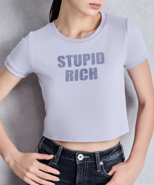 tシャツ STUPID RICH STONEショートTシャツ レディース