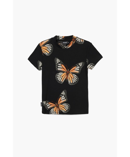 「Desigual」 半袖カットソー M ブラック レディース