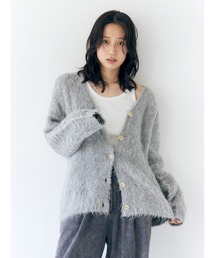 ハンドニットカーデ♡ungrid Ungrid（アングリッド） カーディガン ダブルジップVネックニット
