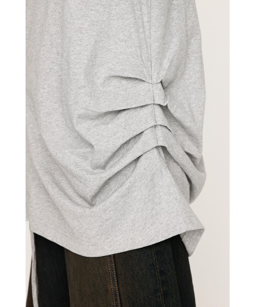 tシャツ ONE SHOULDER SHIRRING TOPS ワンショルダー シャーリング トップス 半袖 夏服 レディース SLY tシャツ ONE SHOULDER SHIRRING TOPS ワンショルダー