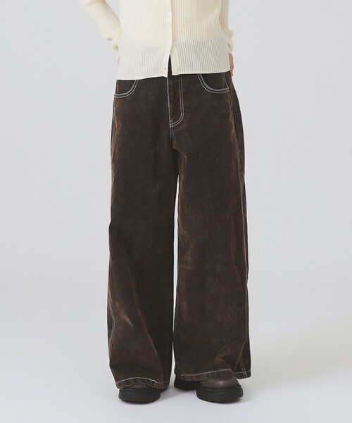 Ray BEAMS（レイ ビームス） パンツ フロッキー デニム ワイド パンツ