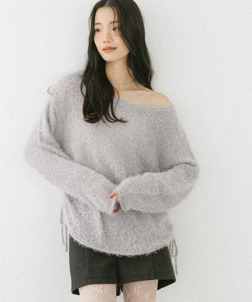 Heather（ヘザー） ニット セーター ドロストシャギーニット 590716