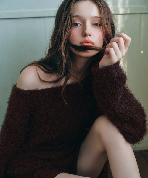 Heather（ヘザー） ニット セーター ドロストシャギーニット 590716