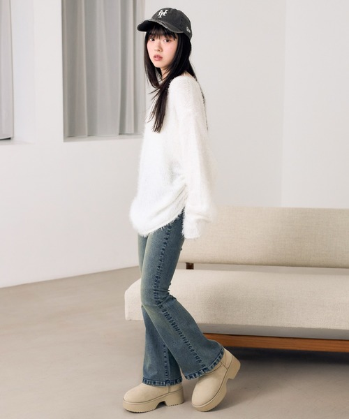 Heather（ヘザー） ニット セーター ドロストシャギーニット 590716
