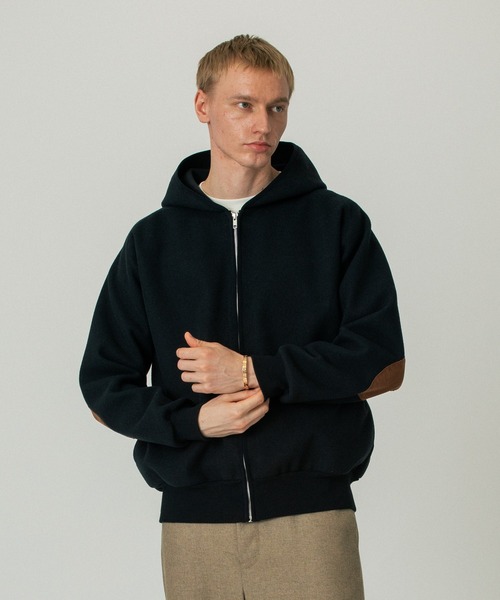 パーカー ELBOW PATCH ZIP OPEN SWEATSHIRT メンズ レディース_4