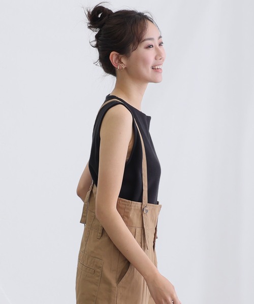 「ElegChic」 ノースリーブトップス M ホワイト レディース_画像3