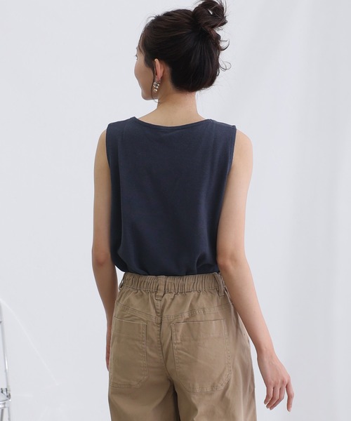 「ElegChic」 ノースリーブトップス M ホワイト レディース_画像8