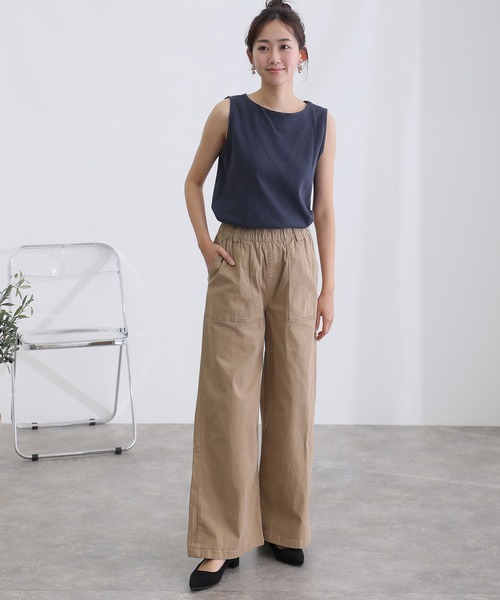 「ElegChic」 ノースリーブトップス M ホワイト レディース_画像9