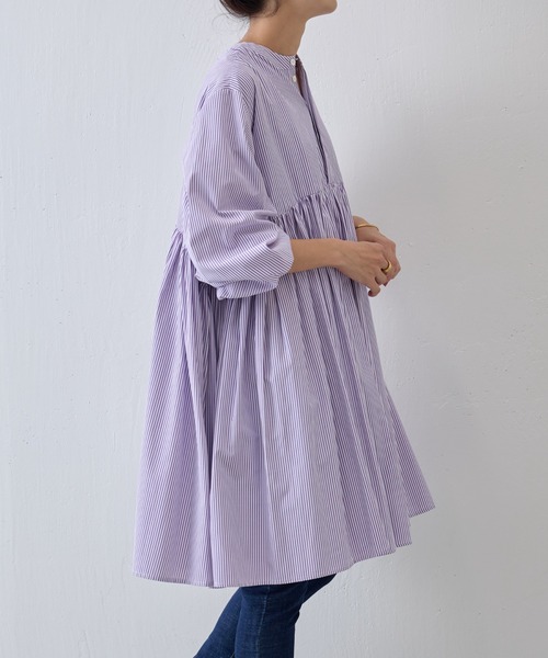美品　ビアズリー BEARDSLEYゆったり　涼しい　チュニックワンピース　F 美品 ビアズリー BEARDSLEYゆったり 涼しい チュニック