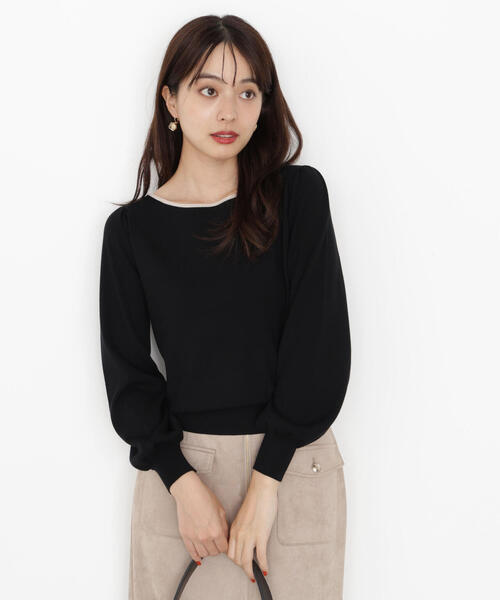 前後2wayパール袖ニット PROPORTION BODY DRESSING（プロポーションボディドレッシング