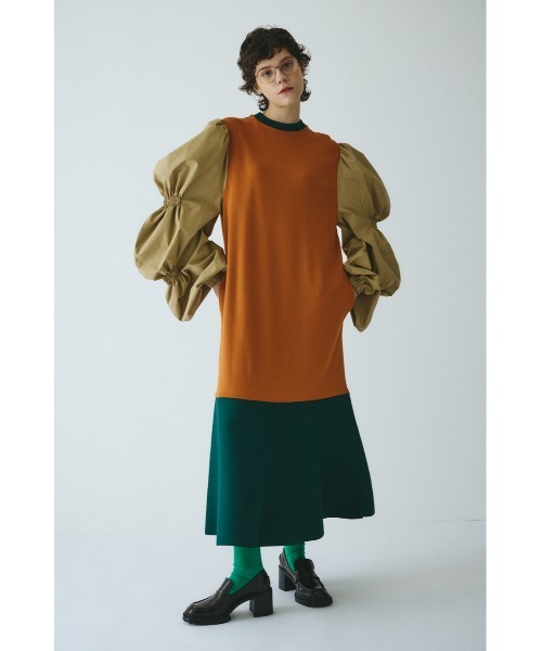 HeRIN.CYE ワンピース Shirring balloon sleeves dress シャーリング