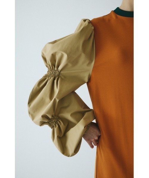 HeRIN.CYE ワンピース Shirring balloon sleeves dress シャーリング