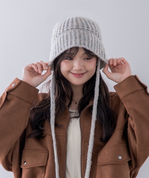 polcadot（ポルカドット） ニット帽 ニットキャップ STRAP KNIT HAT