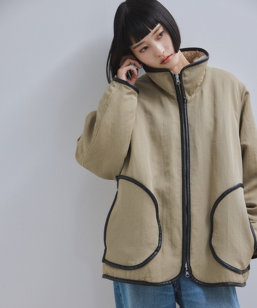 アダムエロペ オーバーサイズ リバーシブル ボアブルゾン ユニセックス L ADAM ET ROPE'（アダムエロペ）の「オーバーサイズ リバーシブル ボア