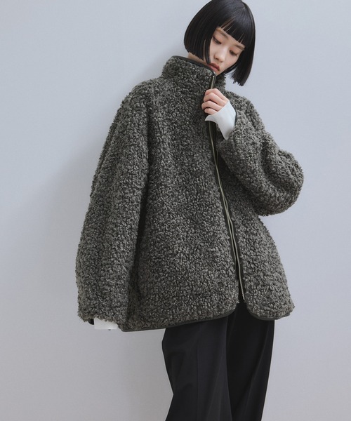 美品完売 アダムエロペ〈リバーシブル〉ボアZIPブルゾン グレー裏ブラック ADAM ET ROPE' 〈リバーシブル〉 ボアZIPブルゾン チャコール - メルカリ