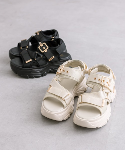 「OLIVE des OLIVE」 フラットサンダル SMALL アイボリー レディース_画像2