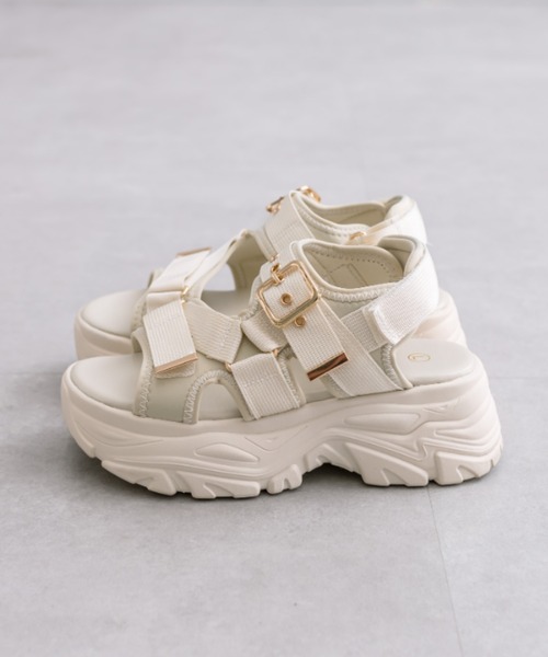 「OLIVE des OLIVE」 フラットサンダル SMALL アイボリー レディース_画像4