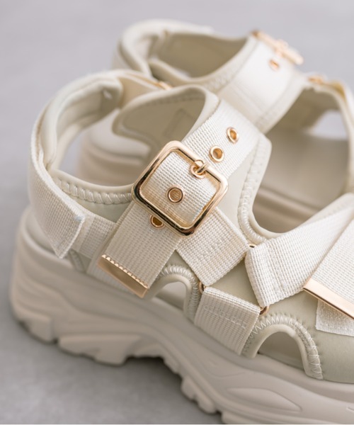 「OLIVE des OLIVE」 フラットサンダル SMALL アイボリー レディース_画像7