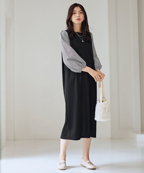 CINI チニ　ワンピース ANY（エニィ） ワンピース シャツコンビワンピース : ZOZOTOWN Yahoo