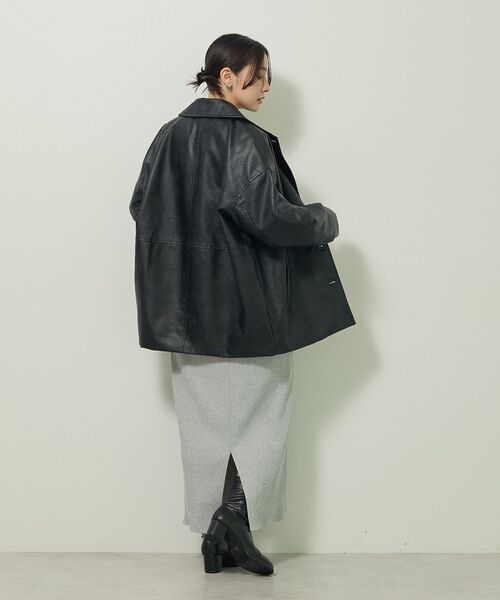 PERVERZE パーバーズ　半袖テーラードジャケット　ブラック　フリーサイズ Green Parks（グリーンパークス） ジャケット テーラードジャケット