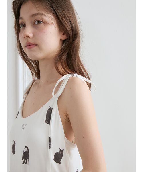 gelato pique（ジェラートピケ） パジャマ ルームウェア CAT総柄キャミ