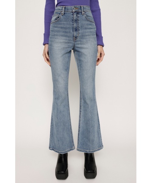 「SLY」 加工ブーツカットデニムパンツ 26inch ライトブルー レディース_画像3