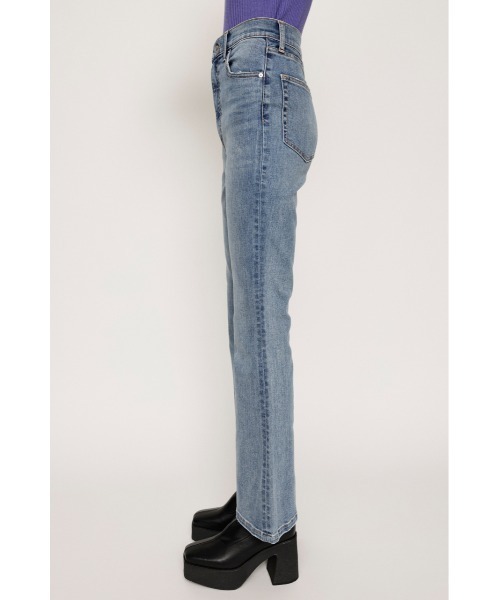 「SLY」 加工ブーツカットデニムパンツ 26inch ライトブルー レディース_画像4