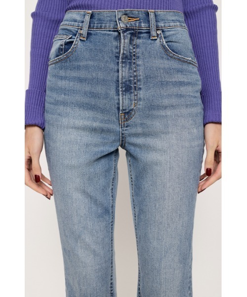 「SLY」 加工ブーツカットデニムパンツ 26inch ライトブルー レディース_画像6