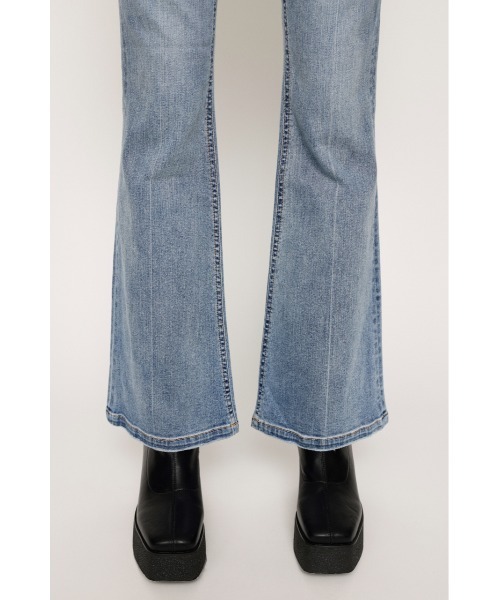 「SLY」 加工ブーツカットデニムパンツ 26inch ライトブルー レディース_画像9