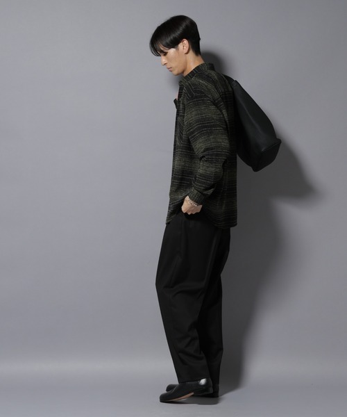 NANO universe（ナノ・ユニバース） スラックス 微起毛ワイド2タック