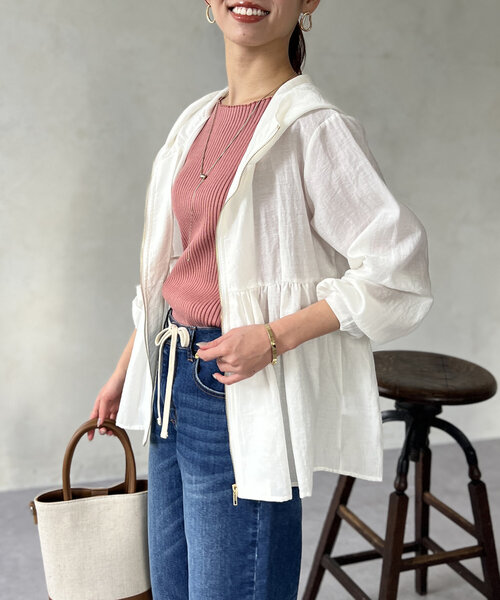 「Chez toi」 ジップアップブルゾン FREE ブラック レディース_画像6