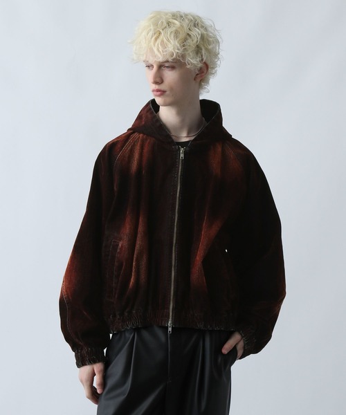 【SET UP対応】オーバーフードブルゾン(HARE) HARE ブルゾン アウター 「SET UP対応」オーバーZIPフードブルゾン