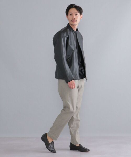 SHIPS（シップス） レザージャケット LARGE ネイビー メンズ