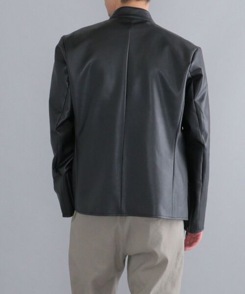 SHIPS（シップス） レザージャケット LARGE ネイビー メンズ