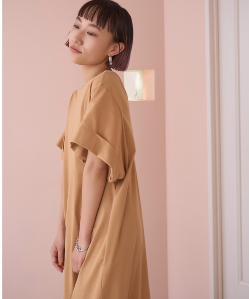 「emmi」 半袖ワンピース FREE ネイビー レディース_画像2