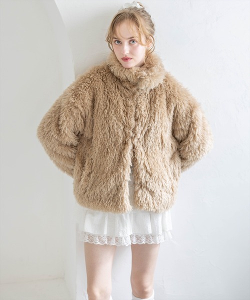 clear コート アウター プードルファージャケット「大人 カジュアル 着