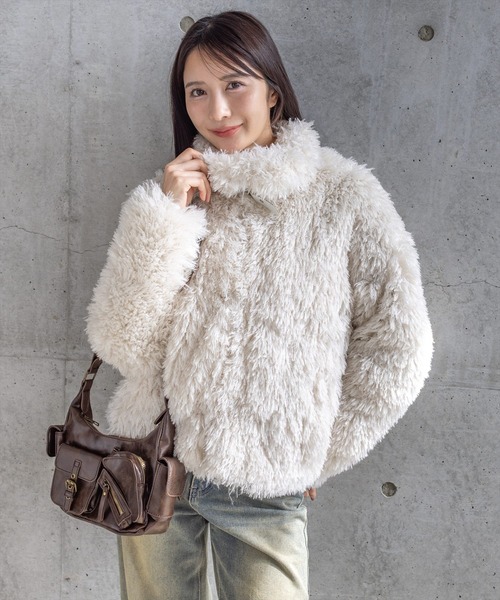 clear コート アウター プードルファージャケット「大人 カジュアル 着