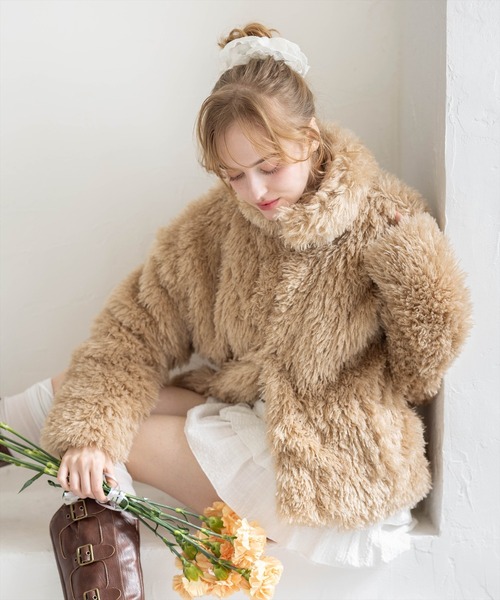 clear コート アウター プードルファージャケット「大人 カジュアル 着