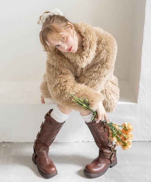 clear コート アウター プードルファージャケット「大人 カジュアル 着