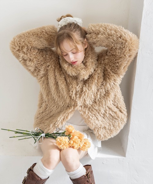 clear コート アウター プードルファージャケット「大人 カジュアル 着