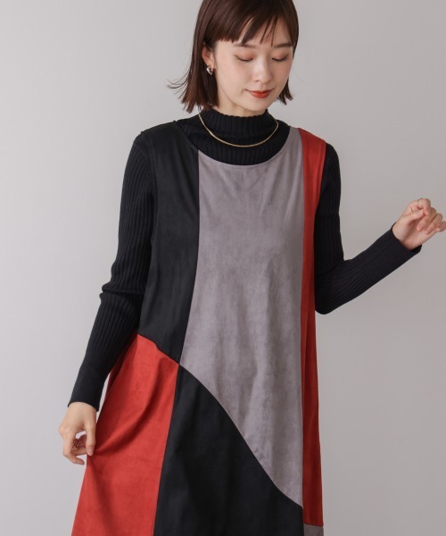 tシャツ カラーブロックシルエットワンピース レディース | Bou Jeloud | 08